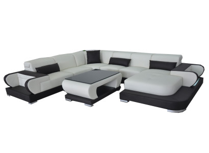 Modern Living Room Couch Soft Padded Corner Set Custom Made Sofa + USB