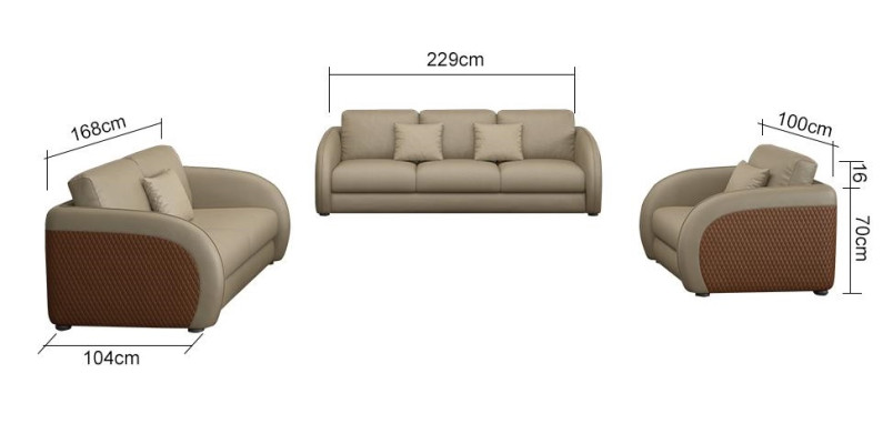 Suite Leather Designer Sofa Couch Upholstery 6pcs. Set Sets Coffee table