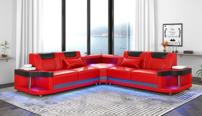 Design Esk Corner sofa L-shape Modern Sofas Leather sofa Couch Living landscape Sofa new