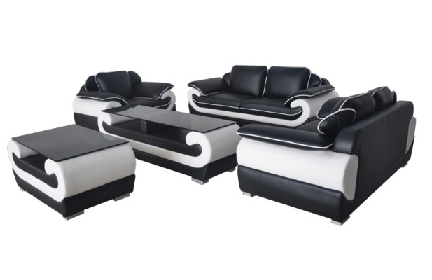Sofa Couch Seat Upholstery Complete Set Leather Suite 3+2+1 Sofas Designer