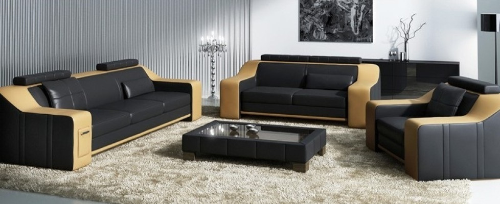 Leather Sofa Set Sofa Couch Seat Upholstery Suite Sofa set 3+2+1 Sofas HuttenG