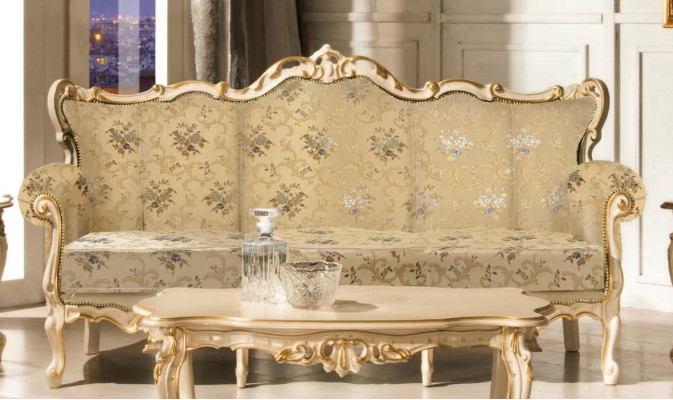 Sofa 3 Seater Couch Wood Furniture Three Seater Couch Sofas Italian Style 200cm