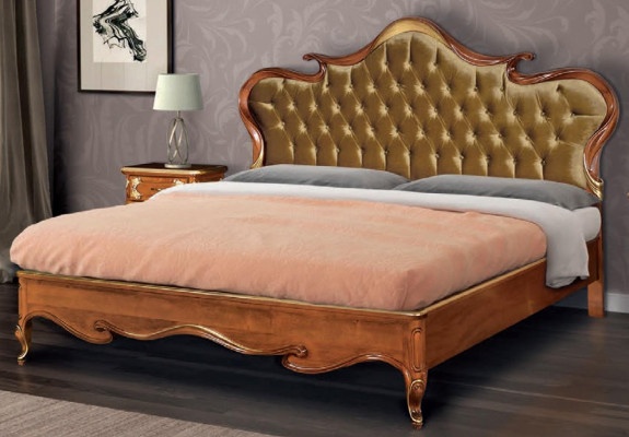 Chesterfield Bed Upholstery Design Luxury Double Hotel Beds Italian Wood new