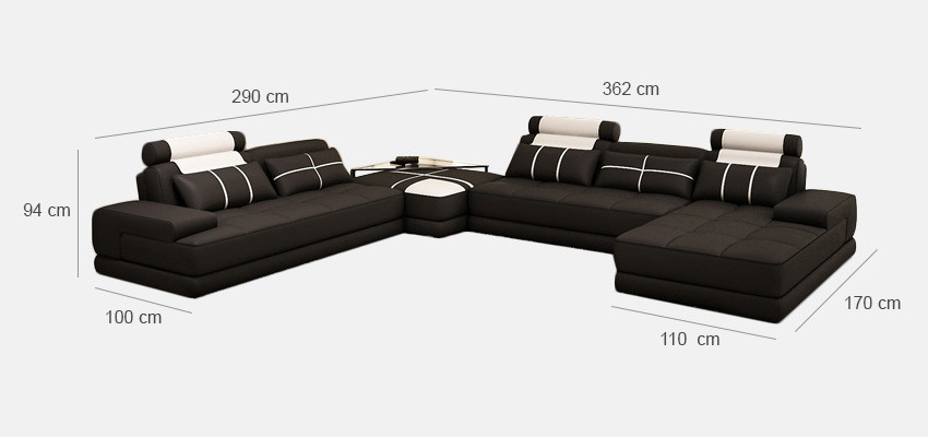 Corner sofa Sofa Couch Living landscape Leather sofa XXL Designer Sofas Wolfhagen White