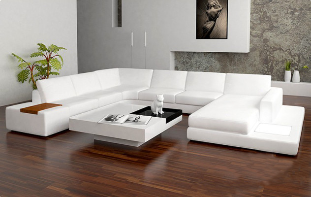Leather sofa Couch Living landscape Corner sofa Corner Suite Design Modern Sofa A1110