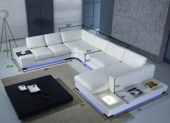 Leather sofa Couch Living landscape Corner sofa Corner Suite Design Modern Sofa A1110