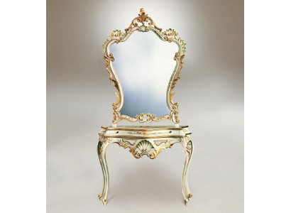 Console table Mirror Sideboard Set Wood Italian Furniture Styles Elisa 2-piece new