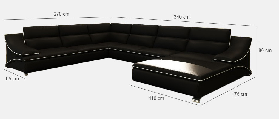 exclusive s U-shape Leather Corner sofa Luxury and elegance for your home