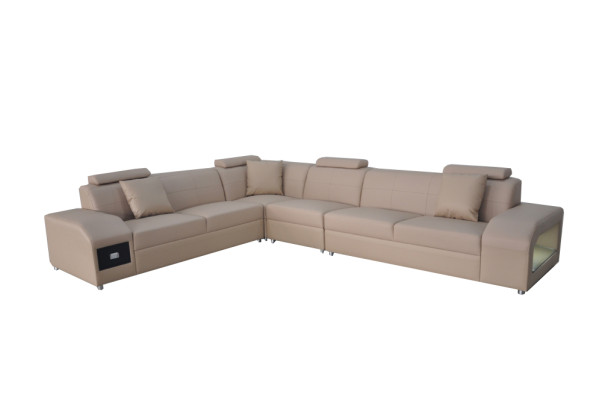 Corner sofa Suite Design Modern Sofa + USB Leather Sofa Sofa Living landscape Couch