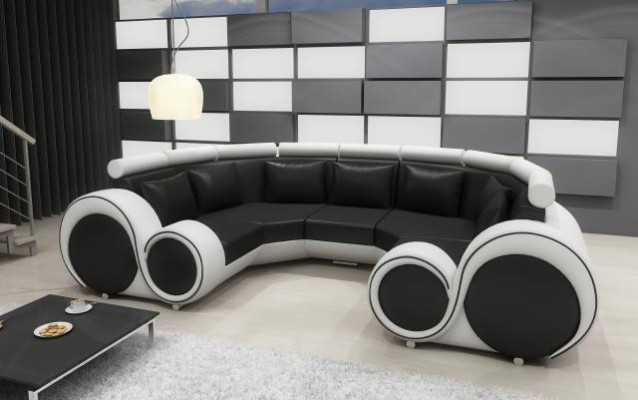 XXL Living landscape leather sofa with USB Design Upholstery Suite Couch Corner sofa Big