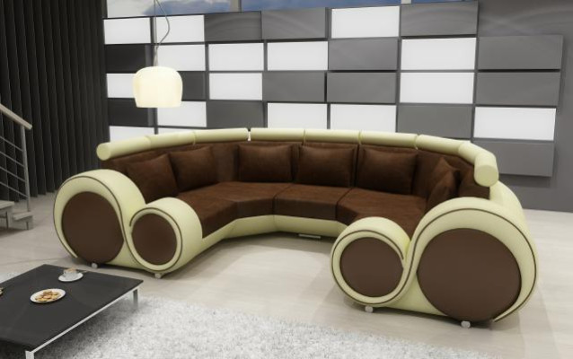 Corner sofa + USB Living landscape U-shape Textile Big XXL Corner sofa Fabric Textile Sofa new