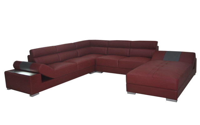 Leather sofa Couch Living landscape Corner Suite Design Modern Sofa U-shape