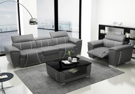 Sofa set Couch Upholstery Sofa 3+3 Complete Set Design Leather 2-piece. sets