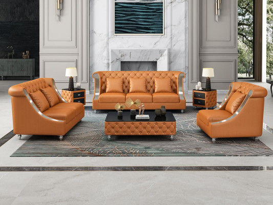 Chesterfield Sofa set Upholstery Couch Leather sofa 321 Seater Living landscape new