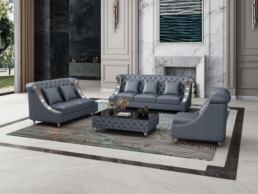 Chesterfield Sofa set Upholstery Couch Leather sofa 321 Seater Living landscape new