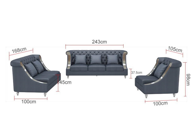 Chesterfield Sofa set Upholstery Couch Leather sofa 321 Seater Living landscape new