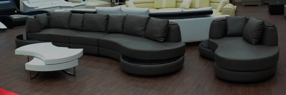 Living landscape Couch Upholstery Corner sofa Island Sofa Leather sofa Corner suite new PRII-S
