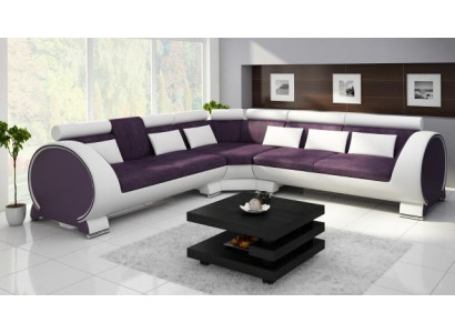 Corner sofa VIGO "LT01" Corner sofa Sofa USB Corner suite Leather sofa Leather Textile Fabric