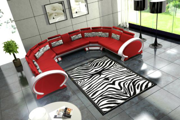 Couch set Living landscape Modern sofa Corner seating area Leather Couch Upholstery USB