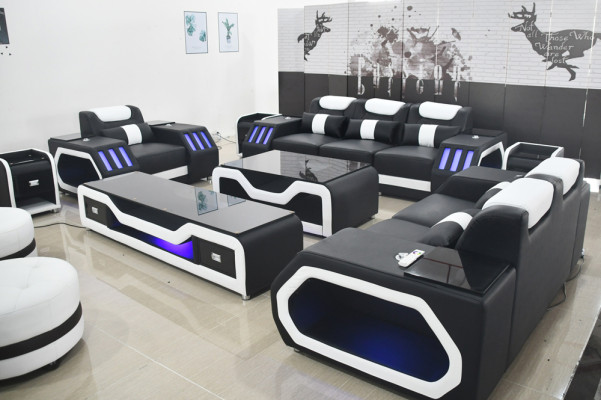 Sofa set Set 3+2+1 Seater Coffee table Suite Design Modern 4-piece Modern
