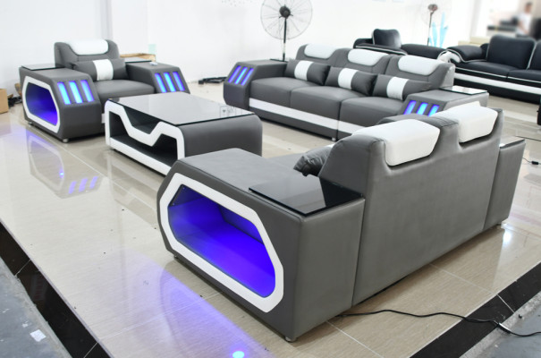 Sofa set Set 3+2+1 Seater Coffee table Suite Design Modern 4-piece Modern