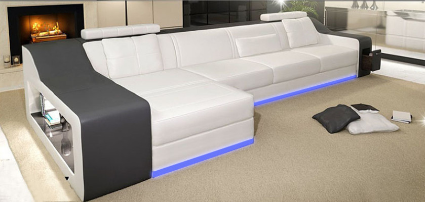 Leather sofa Couch Living landscape Corner sofa Corner Suite Design Modern Sofa B2017B