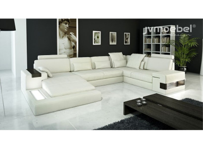 Corner sofa Living landscape U-shape Sofa Corner sofa Couch Design Upholstery new