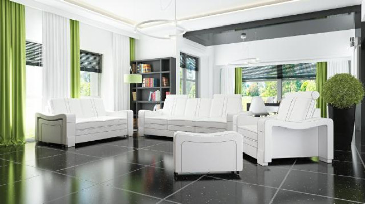 LEATHER SOFA 3+2+1 SOFA +USB Suite UPHOLSTERY SET DESIGN SOFA Sofa set NEW