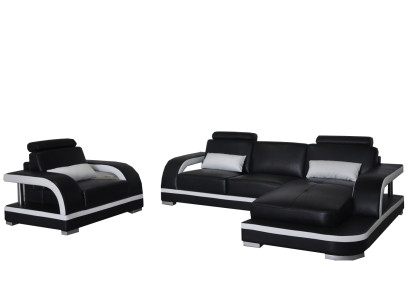 Corner Sofa Upholstery Couch Seat Corner Leather Suite Armchair L-shape Living landscape new