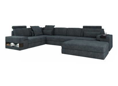 Design Sofa Couch Corner with Stool Upholstered furniture Living room L-shape Modern Luxury