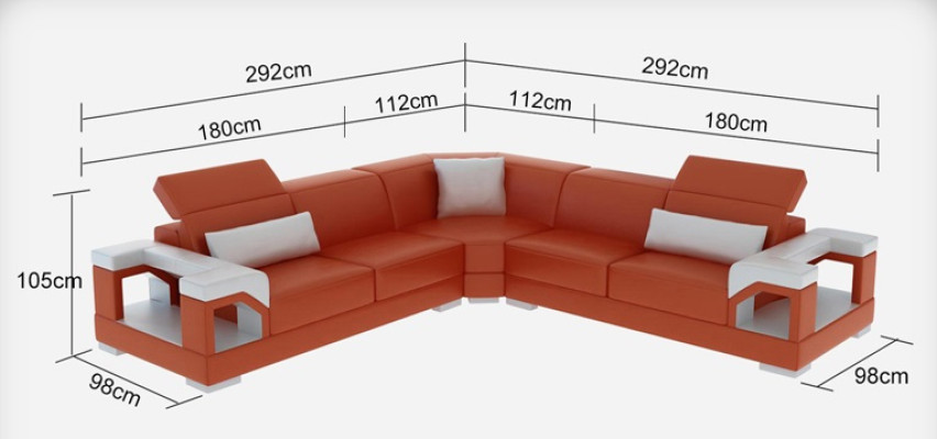 Leather sofa Couch Living landscape Corner sofa Eck Suite Design Modern Sofa with USB