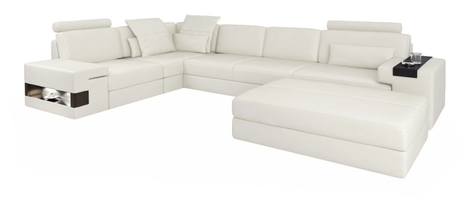 Designer Sofa Upholstery Couch Corner sofa with Stool Suite Living landscape L-shape