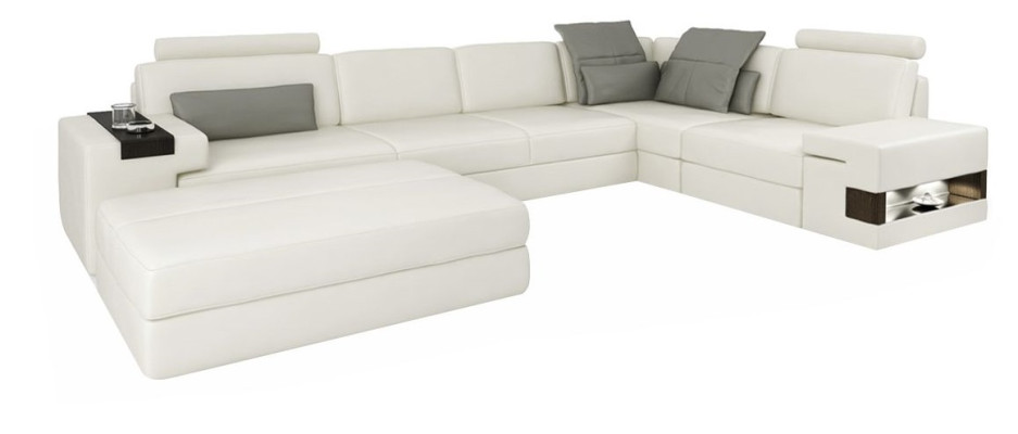 Designer Sofa Upholstery Couch Corner sofa with Stool Suite Living landscape L-shape