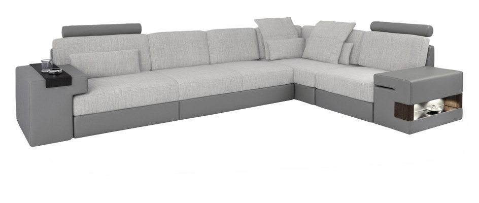 Design modern sofa L-shape sofas gray new couch corner leather living room couches