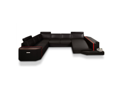 Elegant U-shaped upholstered sofa. Modern design for stylish living spaces