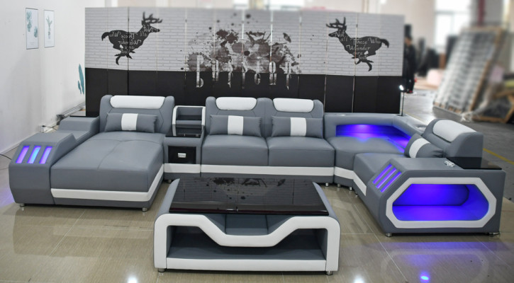 Leather Sofa Sofa Modern Upholstery Leather Living landscape Design Corner sofa Couch Textile