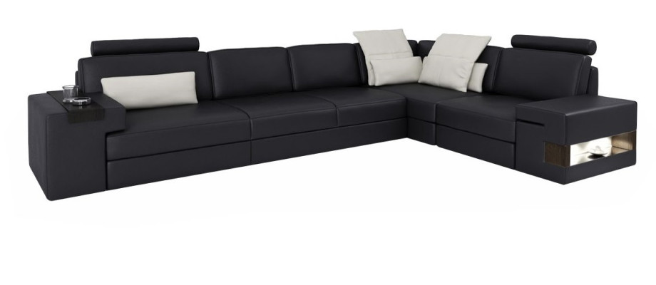 Living room Brown Furniture Textile Sofas Corner sofa L-shape Couch Upholstered furniture Sofa bed