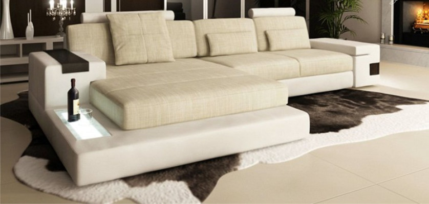 L-shape Bed function Couch Textile leather Sofas Couches Sleep Sofa Design Corner sofa