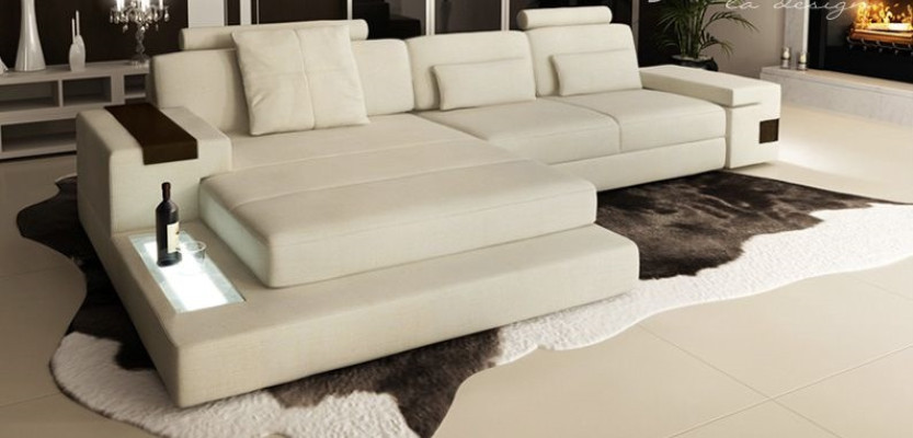 Design Couch Upholstery Textile Leather Corner Fabric Corner sofa L-shape Sofa Couch