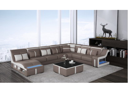Corner Sofa Couch Upholstery Corner Seat U-shape Leather Suite Living landscape