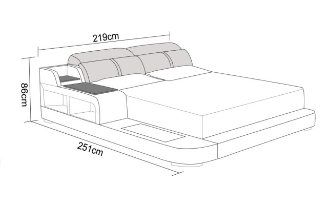 Waterbed Hotel Double bed Beds Complete Leather bed Water + USB Upholstered bed