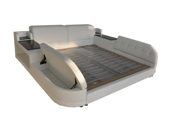 Design de Luxe Bed + USB Padding Hotel Modern Beds Leather 140/160/180/200