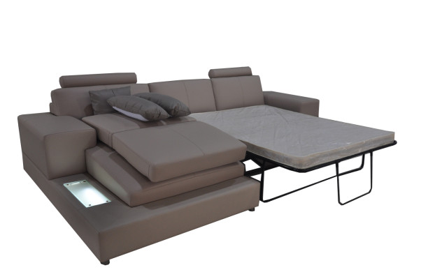 Leather Couch Living landscape Suite Design Modern Sofa with USB, Sleeping Couches