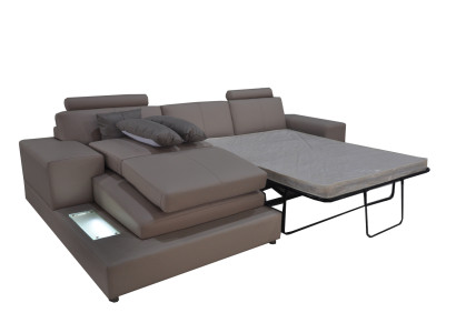 Leather Couch Living landscape Suite Design Modern Sofa with USB, Sleeping Couches