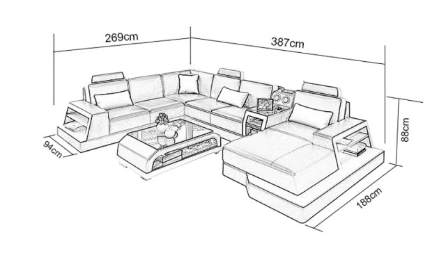 Corner sofa Sofa Couch Upholstery Corner suite Sofas Couches Living landscape Designer new