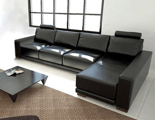 Leather sofa Couch Living landscape Corner sofa Corner Suite Design Modern Sofa A1121C