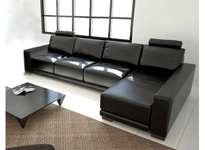 Leather sofa Couch Living landscape Corner sofa Corner Suite Design Modern Sofa A1121C