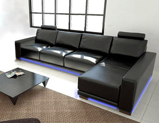 Leather sofa Couch Living landscape Corner sofa Corner Suite Design Modern Sofa A1121C
