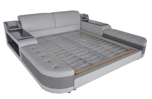 Design Luxury Bed Upholstery Marriage Hotel Modern Beds Leather 140/160/180/200 LB8820