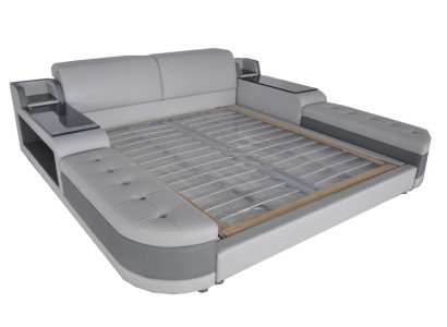 Design Luxury Bed Upholstery Marriage Hotel Modern Beds Leather 140/160/180/200 LB8820